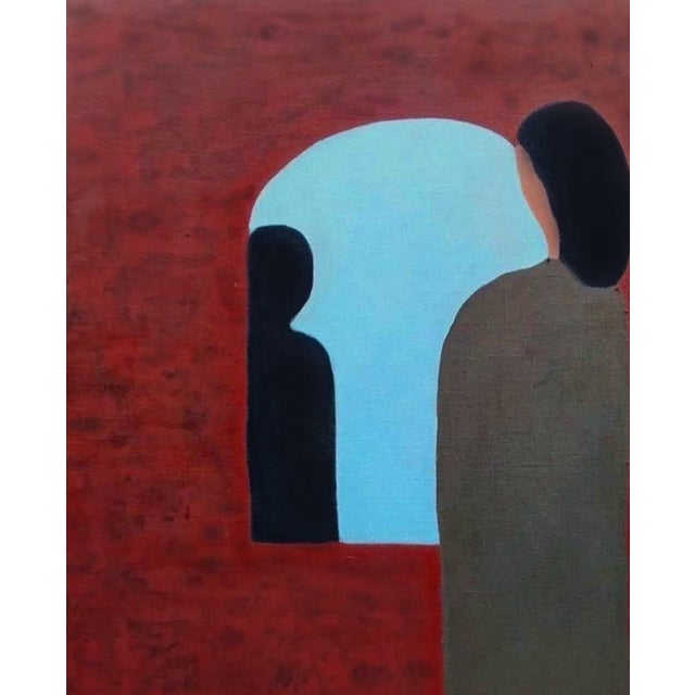 Figurative "Hello, My Shadow Self", Acrylic on Canvas Painting by David Akolo, 2025 For Sale - Image 3 of 3