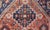 Orange Antique Persian Shiraz Rug Tri-Medallion Geometrics in Rusty Orange and Blue** For Sale - Image 8 of 14