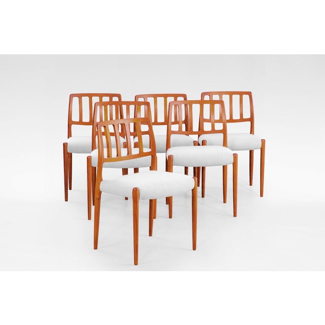 Model 83 Dining Chairs by Niels Otto Møller for J.L. Møller Mobelfabrik, Denmark, 1960s, Set of 6 For Sale - Image 6 of 6