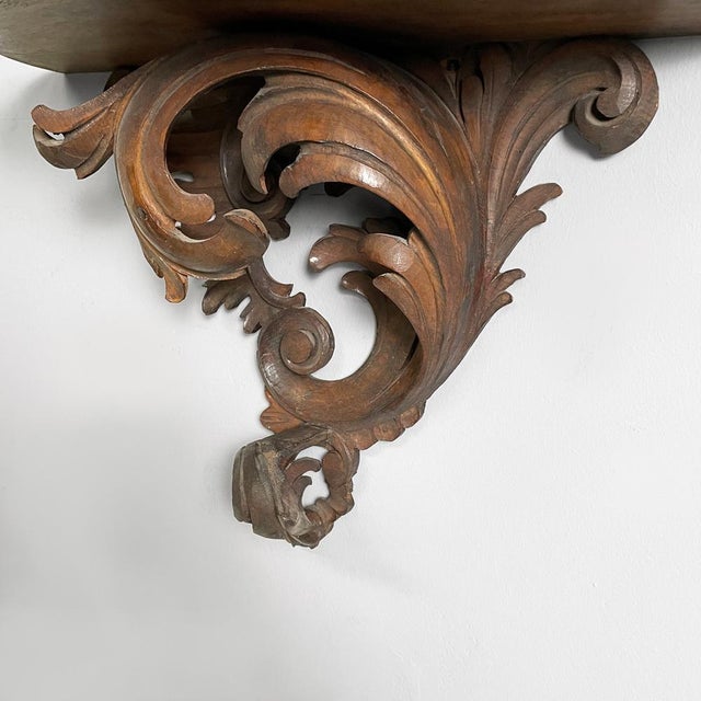 Italian Wall Shelf in Crafted Wood, 1930s For Sale - Image 18 of 18