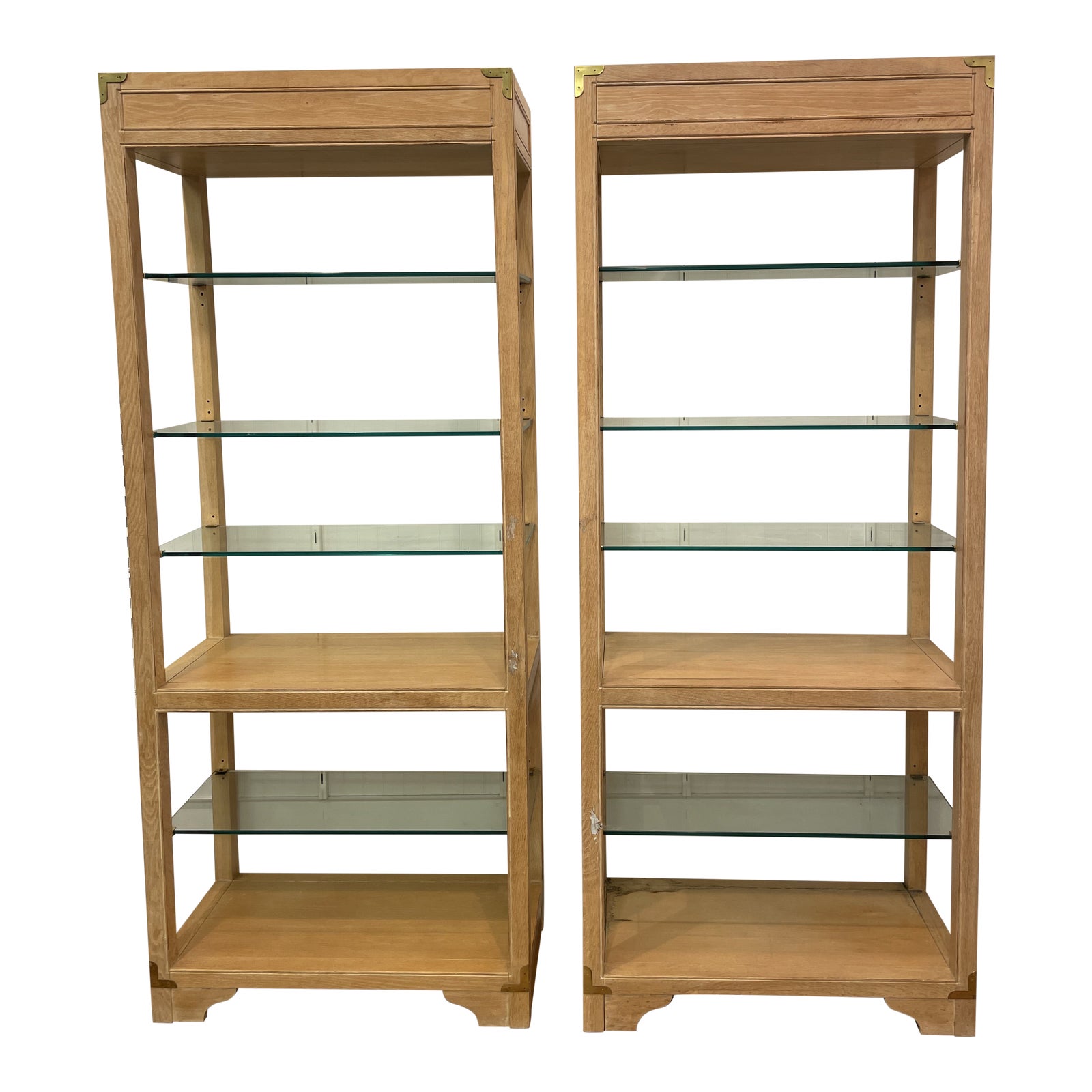 1980’s Vintage Wooden Etagere a Pair Chairish