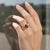 Red Toi Et Moi Gemstone Ring: Garnet and Moissanite, Size 7.5 For Sale - Image 8 of 8