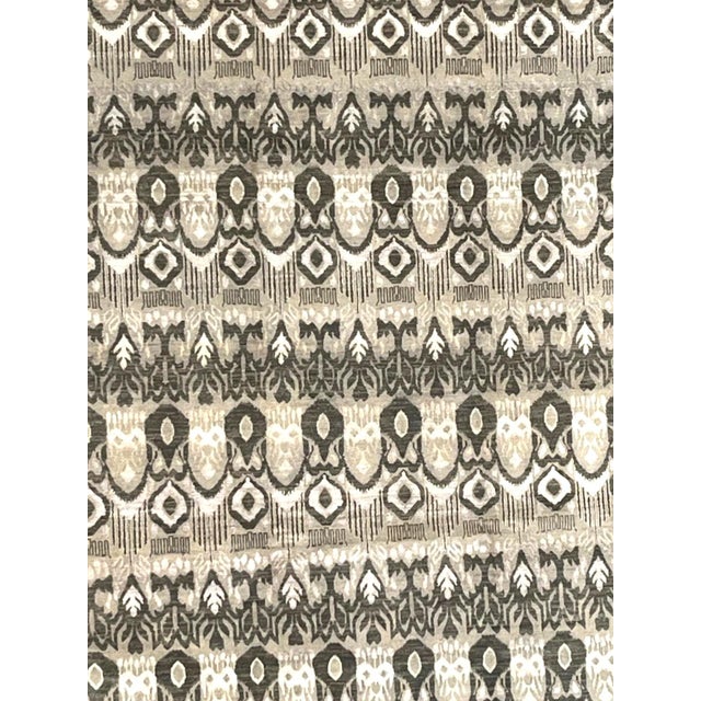 Silk and wool pile genuine hand made very fine Modern Style rug -