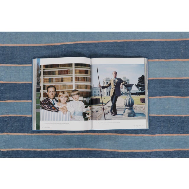 Textile Rug & Kilim’s Indian Oversized Dhurrie Rug in Deep Indigo and Blue Stripes For Sale - Image 7 of 8