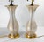 Mid-Century Modern Mid-Century Pair of Italian Murano White and Clear Latticinio Lamps With Gilding For Sale - Image 3 of 12