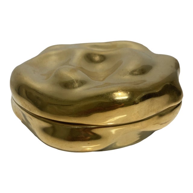 Waylande Gregory Gold Covered Dish For Sale