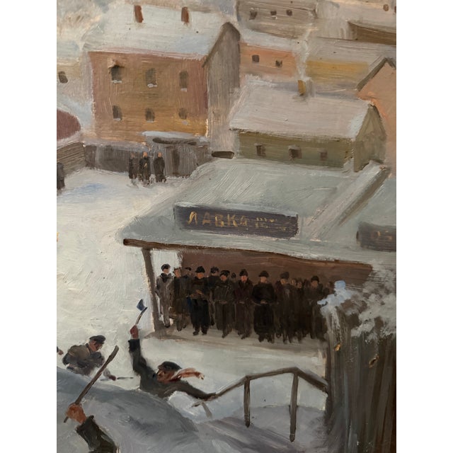 1934 Antique Kiev Oil Painting A. Alexandrov Signed Historical Revolution Study For Sale In Rochester - Image 6 of 12
