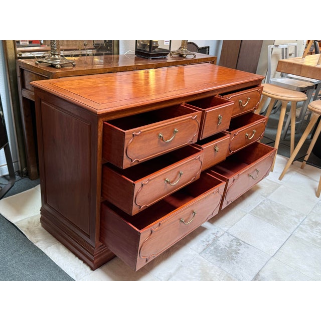 Asian Rosewood Mid 20th Century Dresser, Vintage For Sale - Image 3 of 12