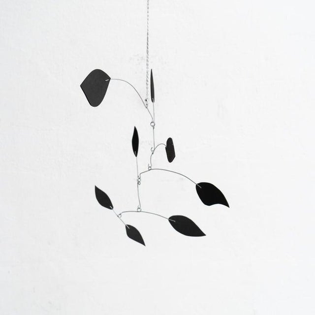 Unknown, Enchanting Dynamics: Iron and Foam Kinetic Sculpture Black in Play, 1990s, Metal For Sale - Image 13 of 16