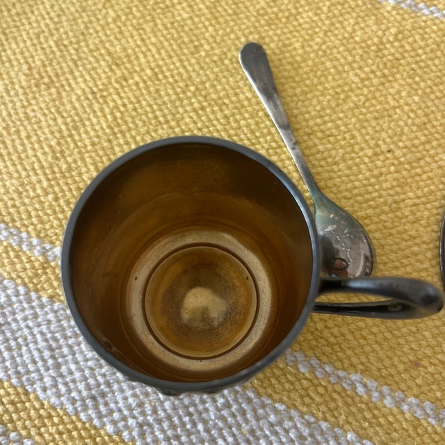 Vintage Demitasse Cup and Saucer With Spoon - 3 pcs For Sale - Image 6 of 9