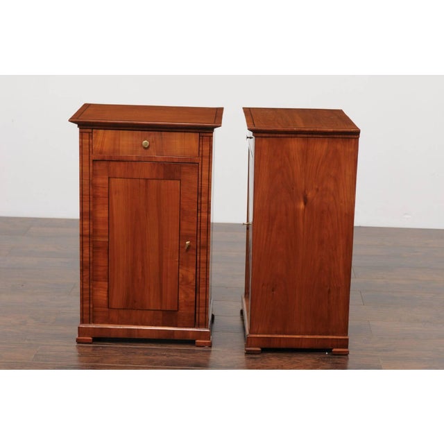 Pair of Austrian Biedermeier Cabinets with Single Drawer and Door, circa 1870 For Sale - Image 9 of 11