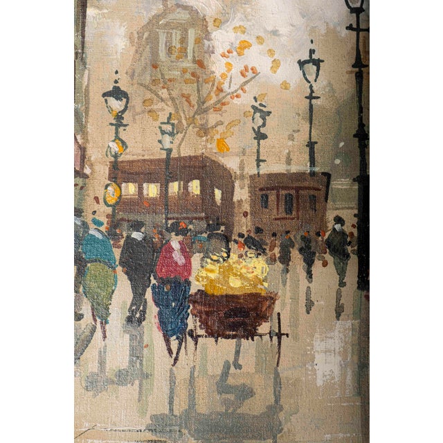 Mid 20th Century Mid-Century Antonio DeVity Paris Street Scene Oil Painting, Signed & Stamped For Sale - Image 5 of 11