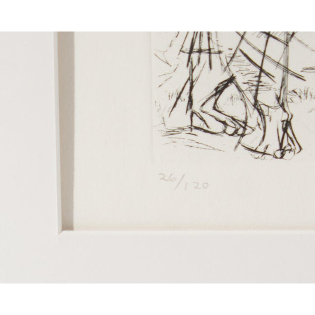 Mid 20th Century “Woodstock Pastoral” Etching by Jack Levine For Sale - Image 5 of 7