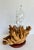 1970s 1970s Organic Modern Burl Wood Sculptural Double Oil Lamp Centerpiece For Sale - Image 5 of 11