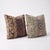 This 24'' x 24'' pillow cover set was made from authentic Turkish rug pieces — geometric tribal bands in sage green and...