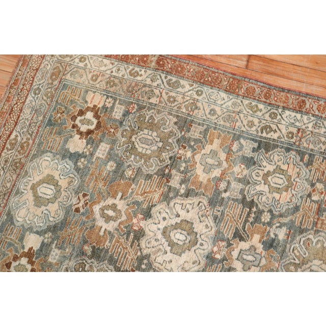 American Antique Zabihi Collection Green Persian Bidjar - 3'9" x 5' For Sale - Image 3 of 11