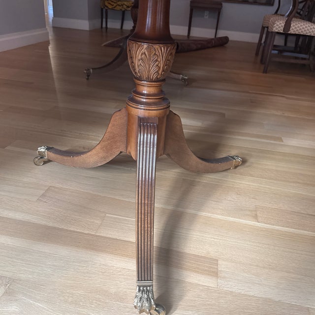 Neoclassical Late 19th Century George || Style Mahogony Double-Pedestal Dining Table For Sale - Image 3 of 9