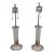 Pair Modern Design Lucite Table Lamps W. Chrome For Sale