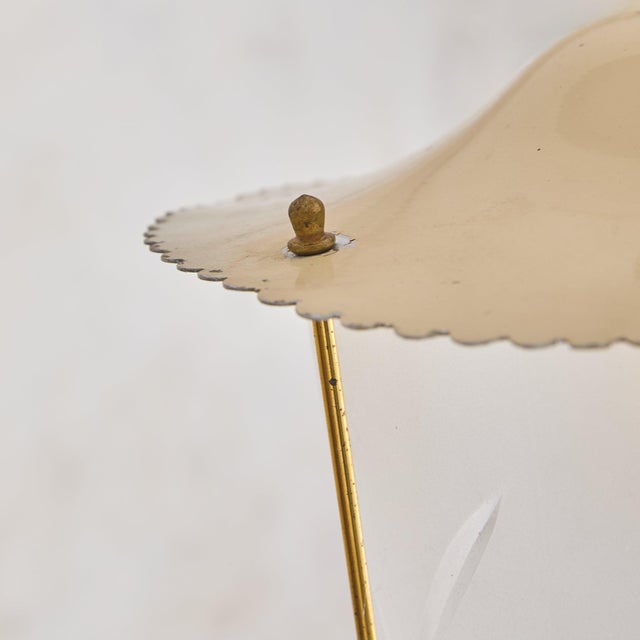 1950s Italian Tapered Ivory Lacquer + Starburst Glass Lantern Pendant For Sale In Chicago - Image 6 of 11