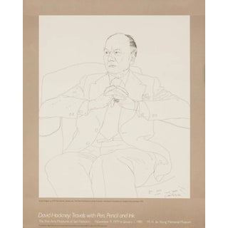 After David Hockney, Sir John Gielgud Poster, 1970s-1980s, Offset Lithograph For Sale