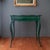 Antique Louis XV Style Hand Painted Green Desk With Morning Glory Floral Motif For Sale - Image 15 of 18