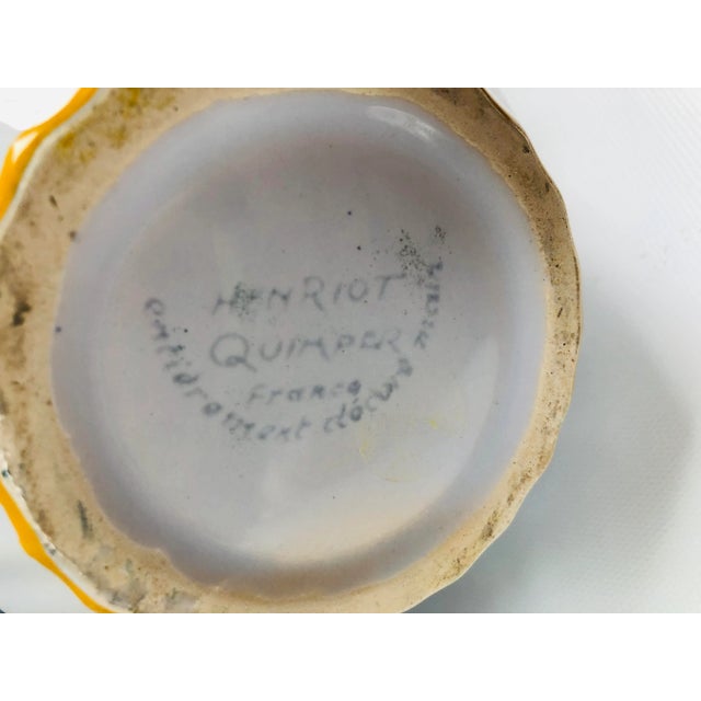 Antique French Henriot Quimper Faience Coffee Set- 27 Pieces For Sale - Image 10 of 12