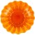 Mid-Century Modern Vintage Barovier Toso Murano Bright Orange Bubbles Gold Flecks Italian Art Glass Scalloped Bowl For Sale - Image 3 of 8
