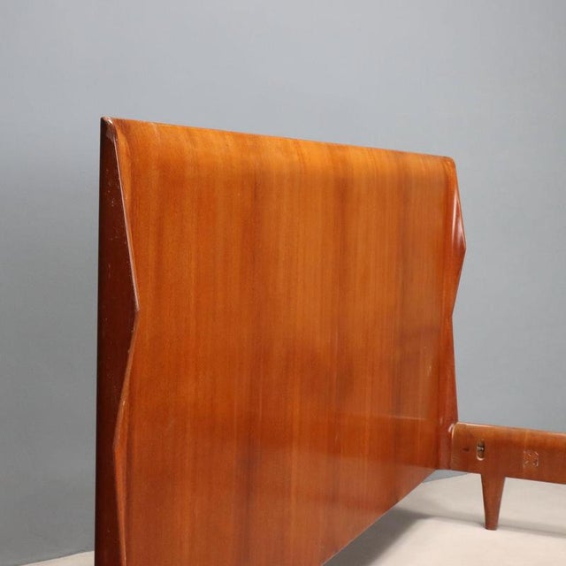 Vintage Mahogany Bed, Italy, 1960s For Sale - Image 5 of 10