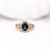 Blue Sapphire Engagement Ring With Natural Diamond Halo: Solid 14k Gold, Size 6.75 For Sale - Image 4 of 10
