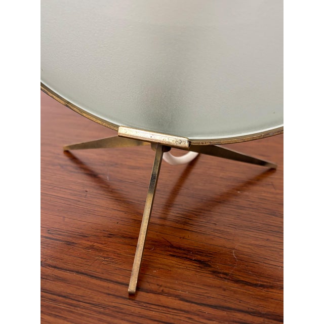 French Glass and Brass Table Lamps, 1950s, Set of 2 For Sale - Image 12 of 13