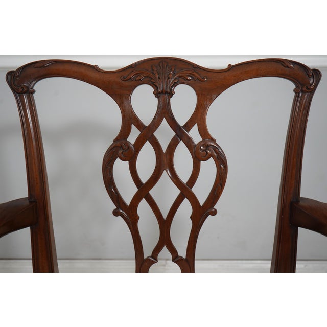 1980s Set of 6 Baker Mahogany Dining Chairs For Sale - Image 5 of 18