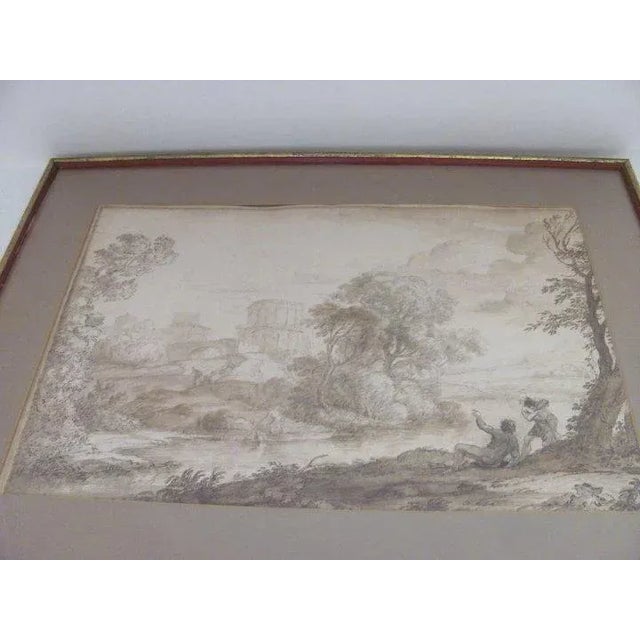 17th Century Landscape Ink Wash For Sale In Denver - Image 6 of 10