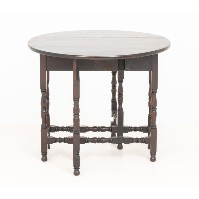 Jacobean Style Rosewood Gate Leg Drop Leaf Table For Sale - Image 10 of 10