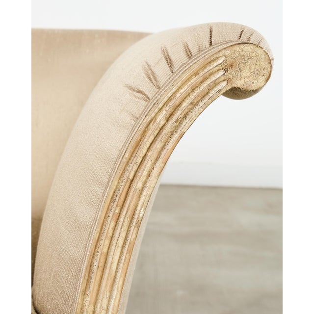 Champagne Sally Sirkin for Robert Scott Regency Style Flared Sofa For Sale - Image 8 of 18