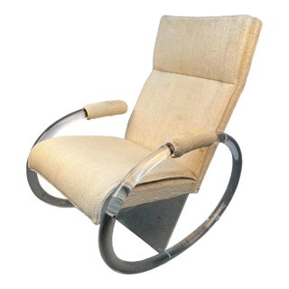 Vintage Lucite Rocking Chair by Charles Hollis Jones, Attributed For Sale