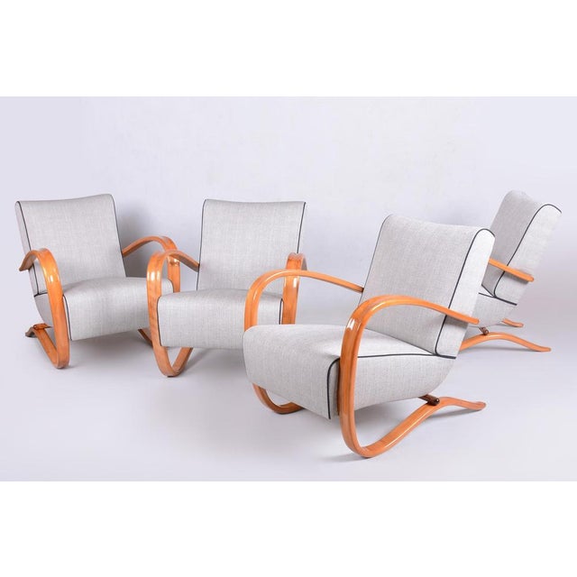 Czech Art Deco H-269 Lounge Chair attributed to J. Halabala for Up Závody, 1930s For Sale - Image 13 of 14