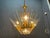 Murano Glass Rod Brass Chandelier by Gaetano Sciolari, Italy, 1970s For Sale - Image 10 of 12