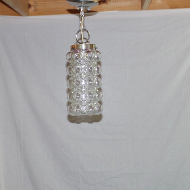 Transparent 1970s Bubble Glass Pendant Light For Sale - Image 8 of 8