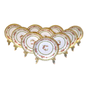 Antique French Limoges by Haviland G. D. A., Small Dessert / Berry Bowls - Set of 10