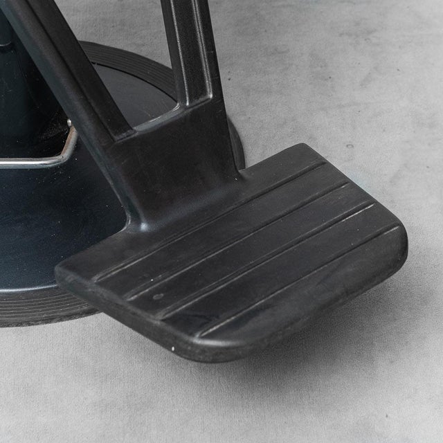 Set of Blue Eco-Leather Barber Chairs, 1980s For Sale - Image 7 of 13