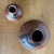 Brown Pair of Contemporary Handthrown Ceramic Mini Bud Vases, Signed by Artist For Sale - Image 8 of 9