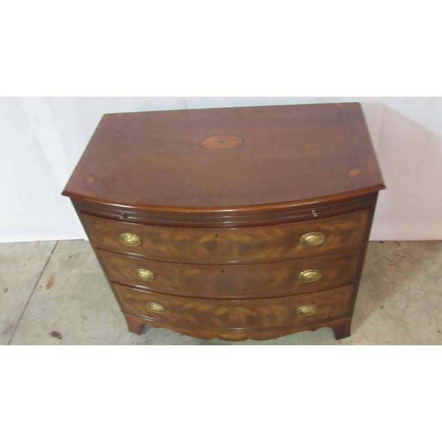 Details: Mahogany Great Designer Look/Quality Piece Bowfront Amazing Woodgrain Measurements: 22" deep, 39" wide, and 33...