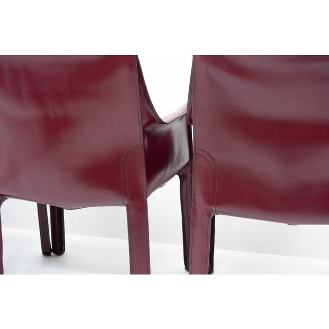 CAB 413 Armchairs by Mario Bellini for Cassina, 1990s, Set of 4 For Sale - Image 14 of 17