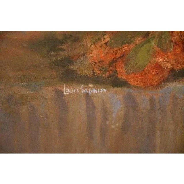 1960s Signed Large Framed Painting on Canvas of Still Life For Sale - Image 4 of 6