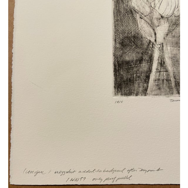 1997 David Baird "Iris" unique drypoint with mezzotint, pencil signed, titled and process description lower far left....