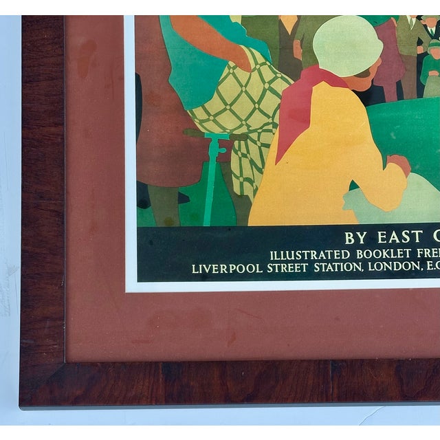 Vintage-Style Travel Golf Poster Cruden Bay Featuring Artwork by Tom Purvis, Framed For Sale - Image 4 of 4