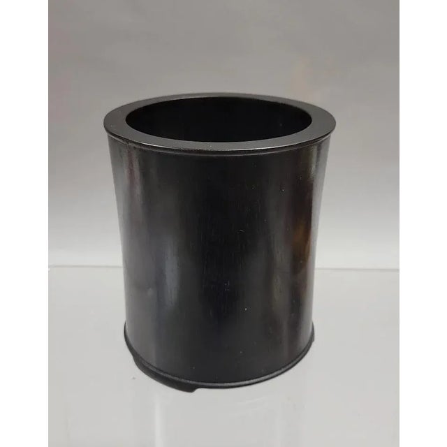 Chinese 19th C Chinese Zitan Wood Blackwood Brush Pot, Qing Dy For Sale - Image 3 of 9