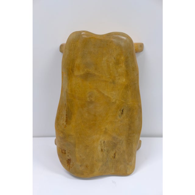 1970s Organic Modern Live-Edge Wood Footstool For Sale - Image 4 of 8