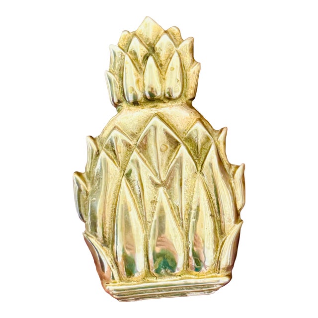 Vintage Brass Pineapple Door Knocker- Front Door Hardware For Sale