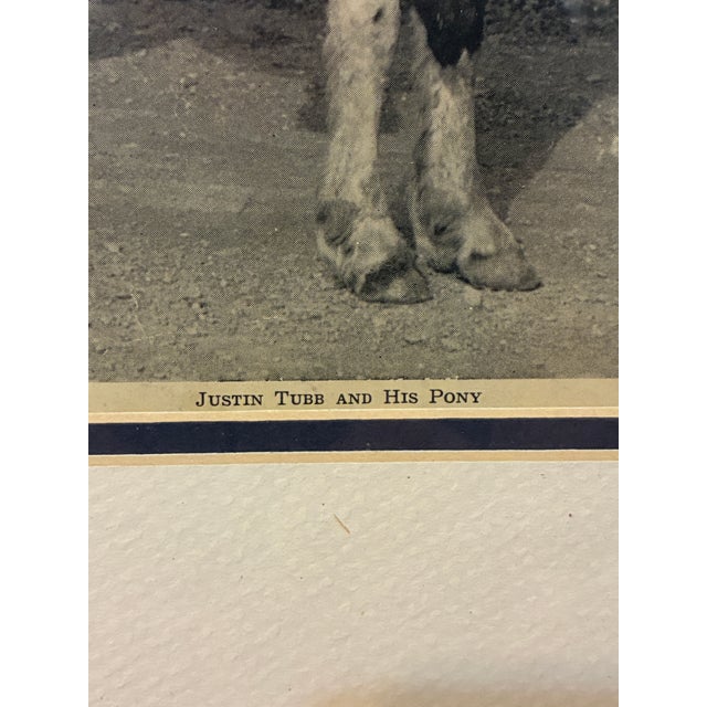 Vintage Framed Black and White Photo "Justin Tubb and His Pony" For Sale - Image 10 of 11